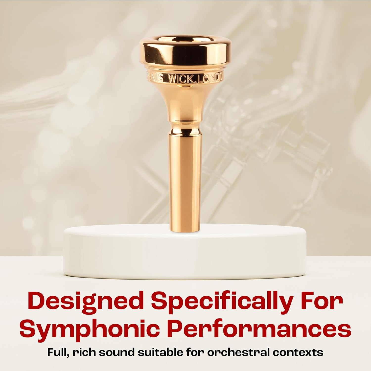 Denis Wick DW4880-5BS Gold-plated Medium Bore Trombone Mouthpiece