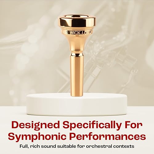 Miniatura 7 de Denis Wick dw48807CS Gold-Plated Medium Bore Trombón Boquilla