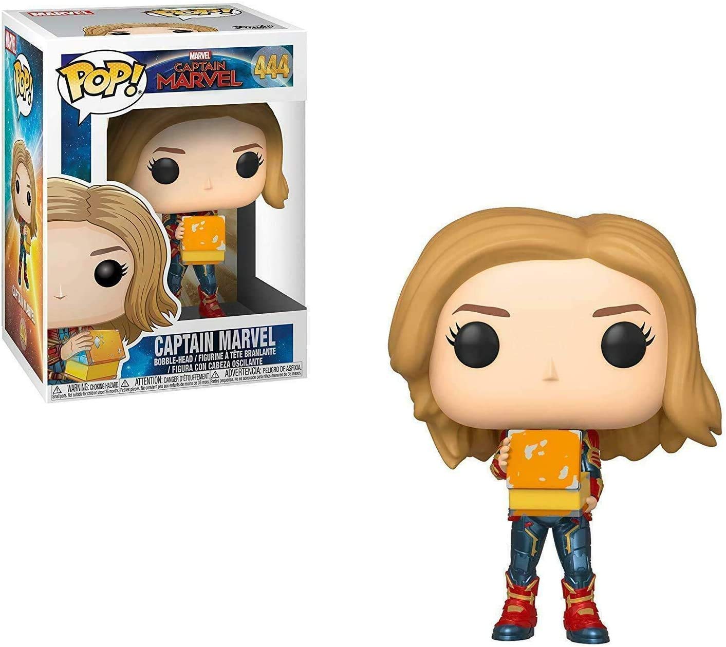 37685 POP Captain Marvel Holding Lunchbox 1 Collectible Figure, Multicolour