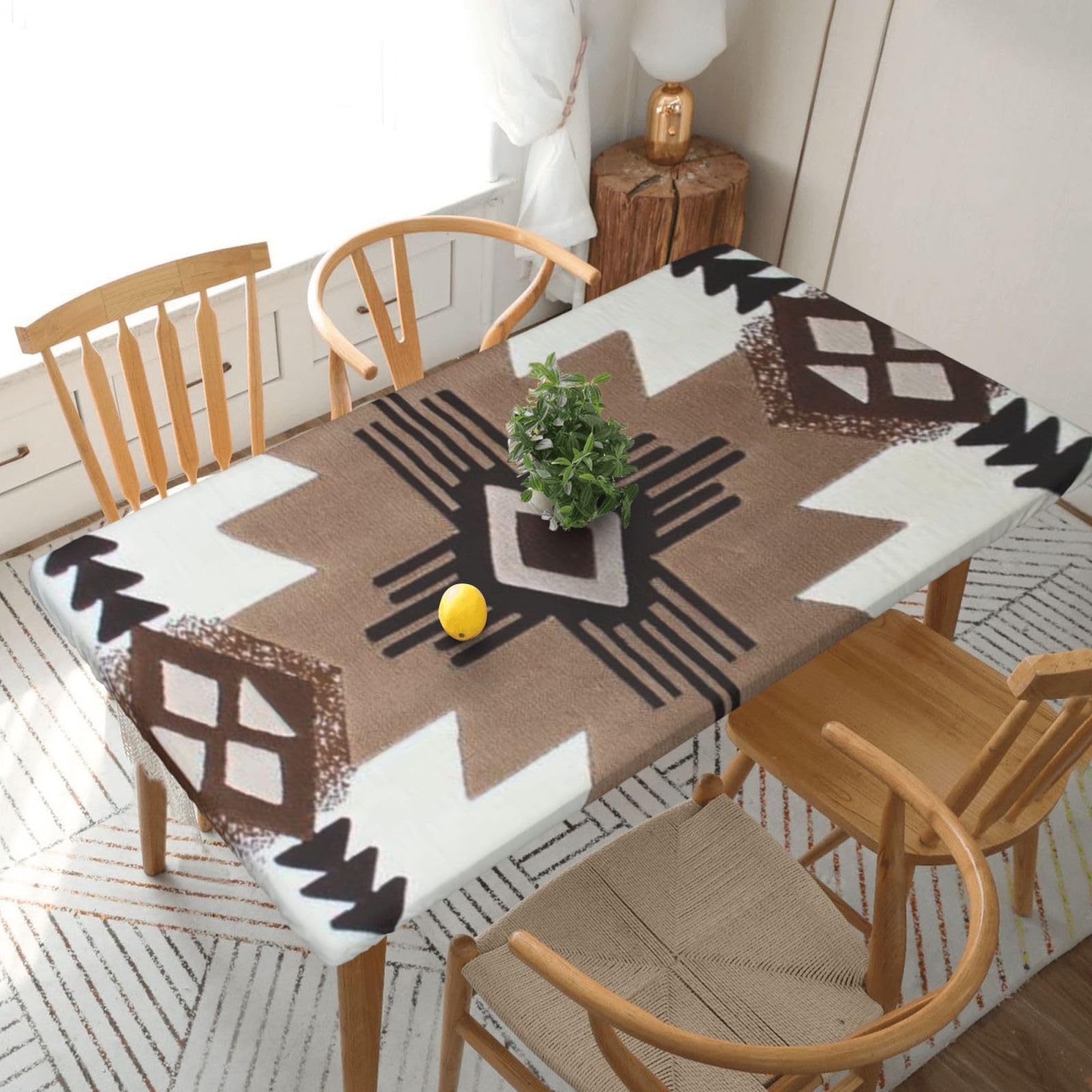 BNVSADC Native American Printed 5FT Tablecloth Polyester Kitchen Water Resistant Table Cloth Dining Table Decoration Table Covers, 152x76 CM