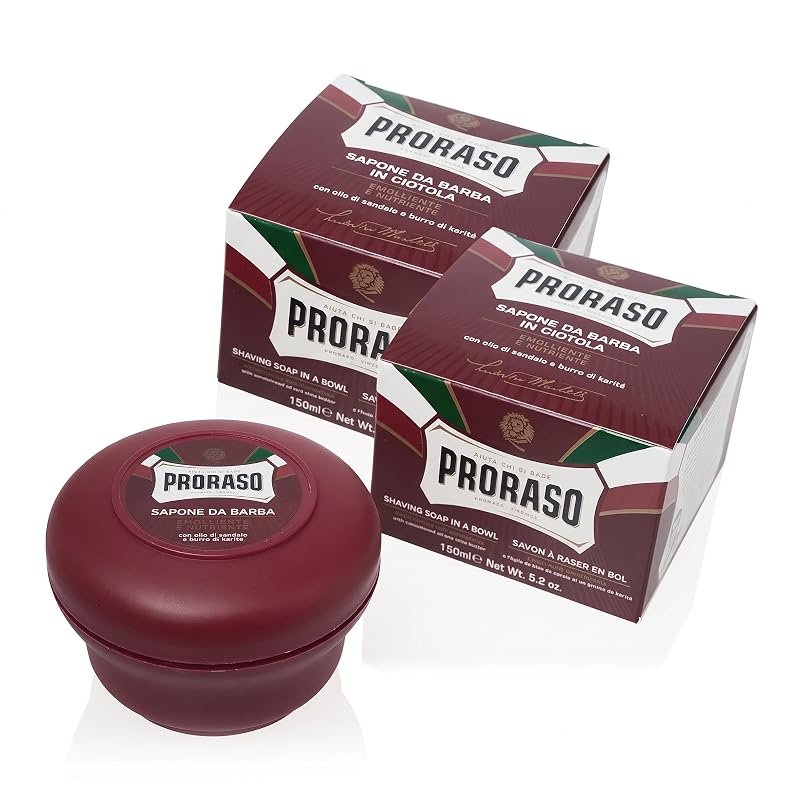 Sabonete de barbear Proraso com óleo de sândalo e manteiga de karité