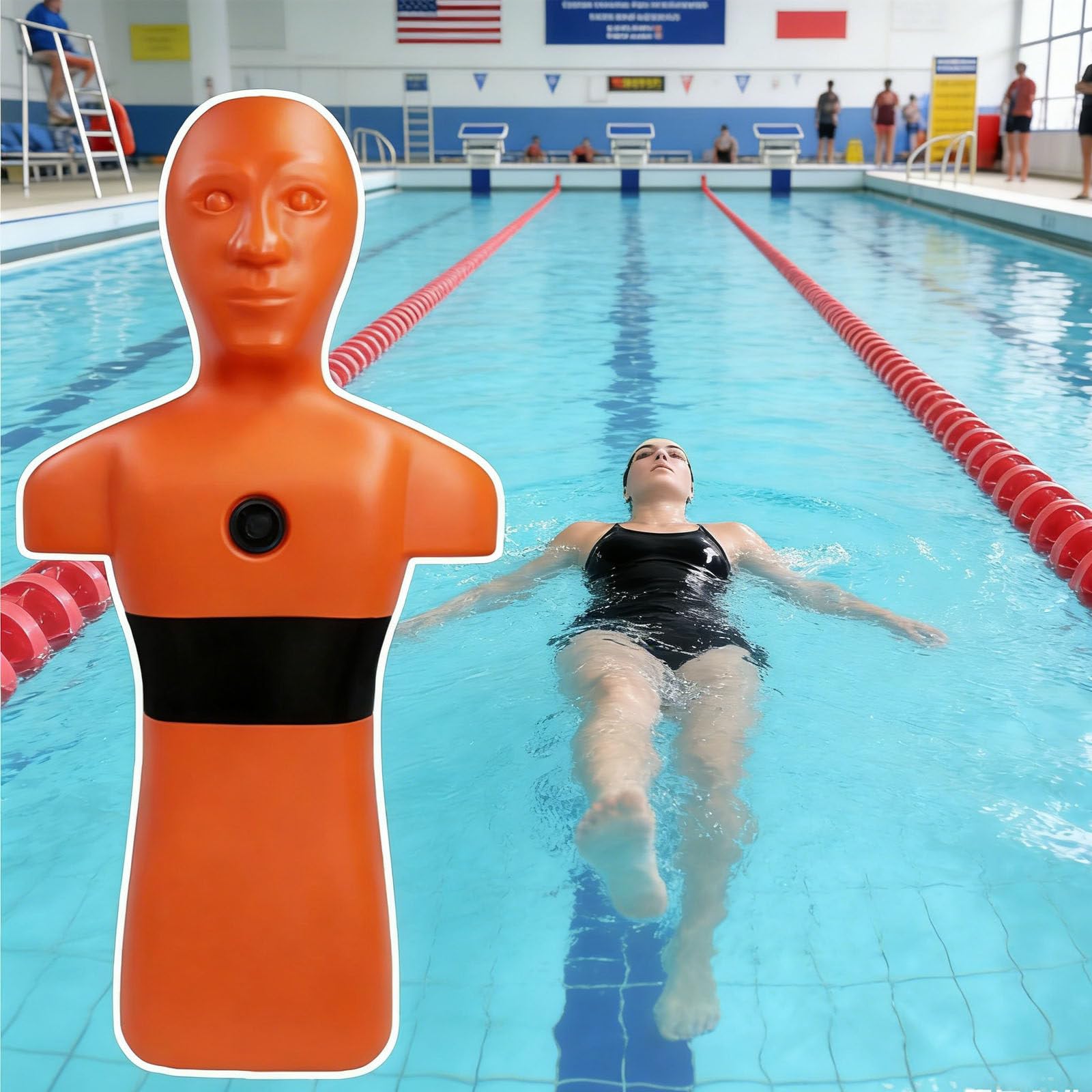 Mannequin de sauvetage de piscine durable de haute résistance pour entraînement aquatique