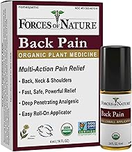 Forces of Nature Natural, Organic Back Pain Relief, w/Arnica & St John's Wort, Fast Acting Anti-Inflammatory Topical Muscle Soother for Lower Back, Sciatica, Neck, Non-GMO, Cruelty-Free, 0.14 Fl Oz