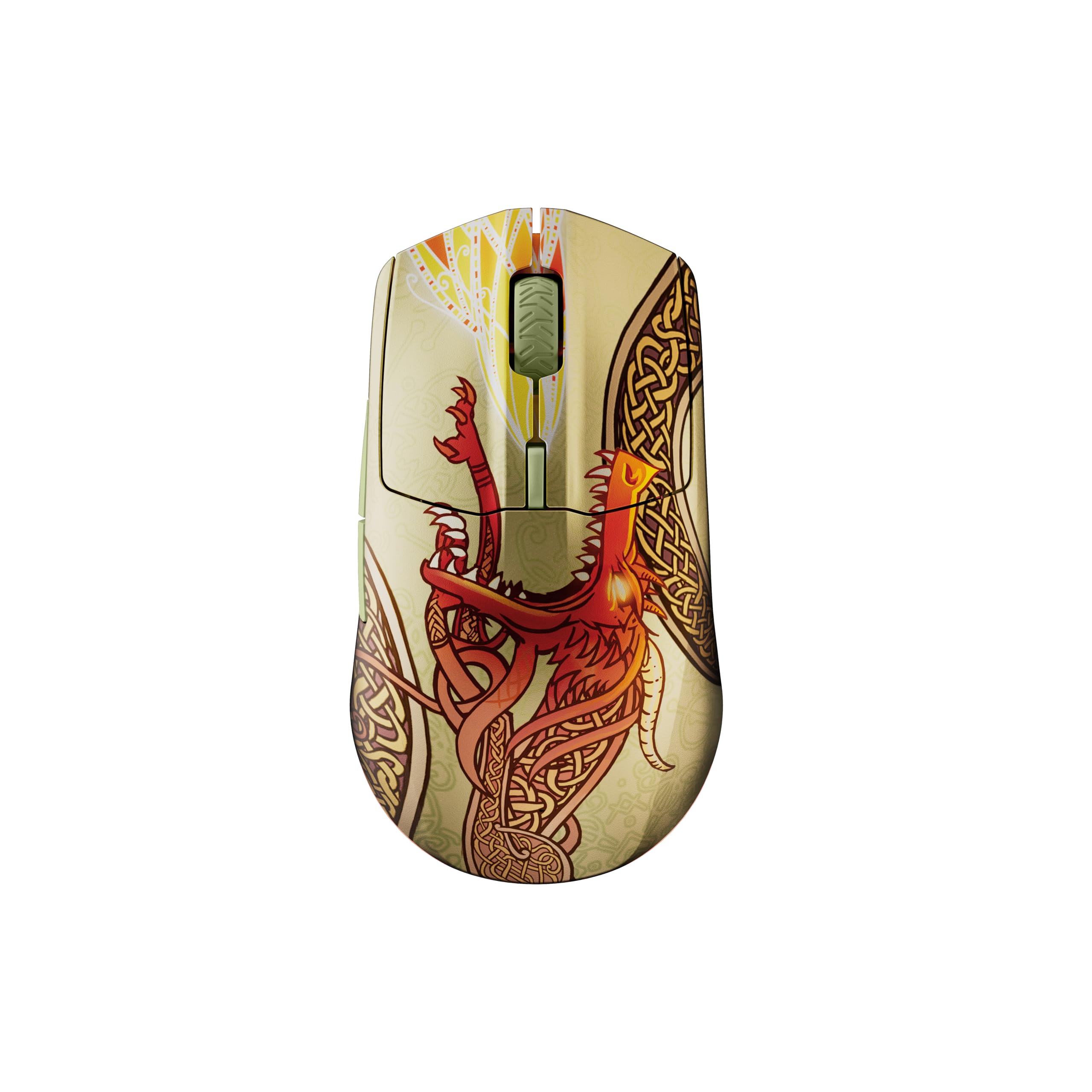 SteelSeries CS2 Dragon Lore – Bezprzewodowa mysz do gier – Counter-Strike – 2,4 GHz i Bluetooth – Czujnik optyczny 18 tys. DPI TrueMove Air – Bateria do 200 godz. — Wytrzymałość 80 mln kliknięć