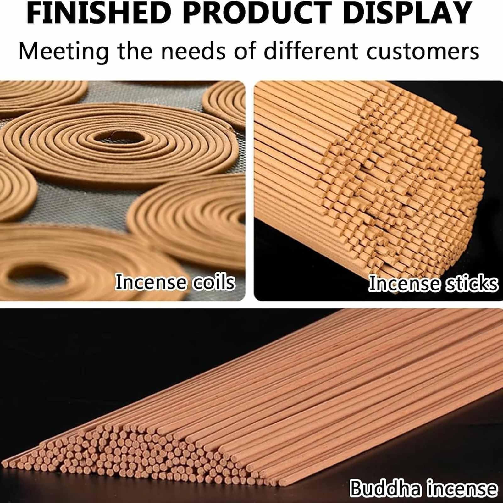 ERICAT Macchina Estrusore per Incenso Buddha, Macchina Manuale per La Produzione di Bastoncini di Incenso con Stampi da 1,5 Mm/2 Mm/2,5 Mm/3 Mm/3,5 Mm/5 Mm/6 Mm/8 Mm, Regolabile (48-57 Cm)