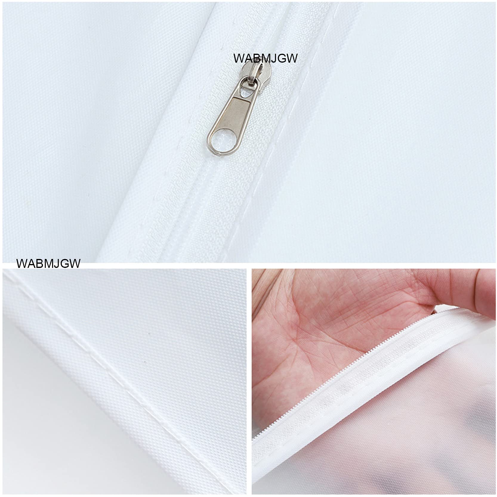 Bolsas para cubrir ropa con cremallera, 2 piezas Bolsa para ropa Lavable Transpaa ropa Lavable Transparente, PEVA Colgar ropa Funda antipolvo para vestido Traje Abrigo Armario,Black-60x140cm