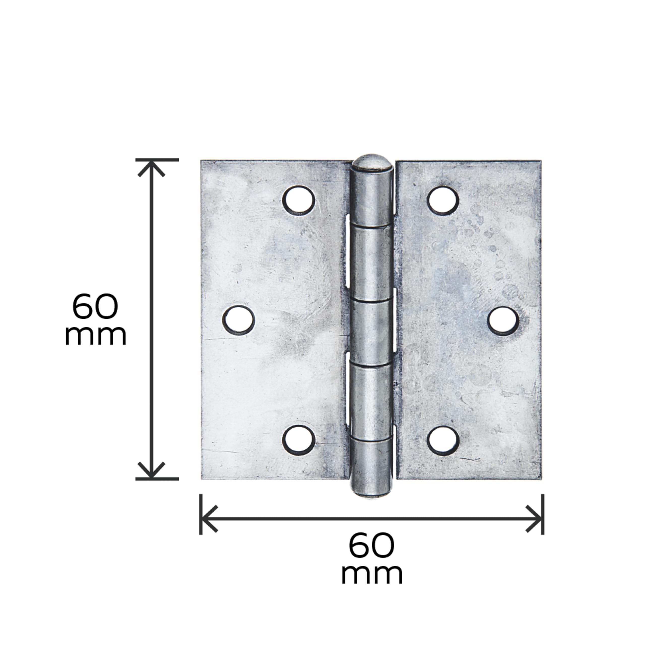 Alberts 852016 Scharnier | quadratisch | Edelstahl | 60 x 60 mm | 20er Set