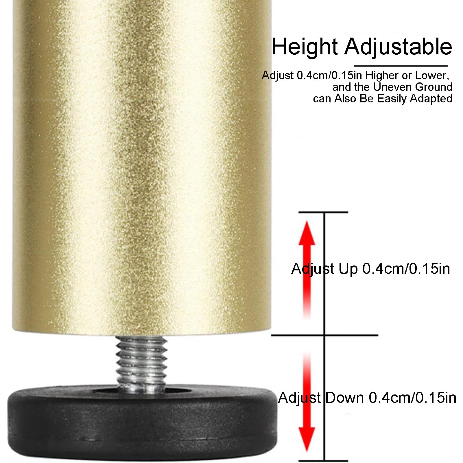 Patas Ajustables para Muebles Altura Regulable, Patas para Muebles Regulables, Patas de Mesa Bricolaje Estilo Industrial con Tornillos, para Silla, Escritorio