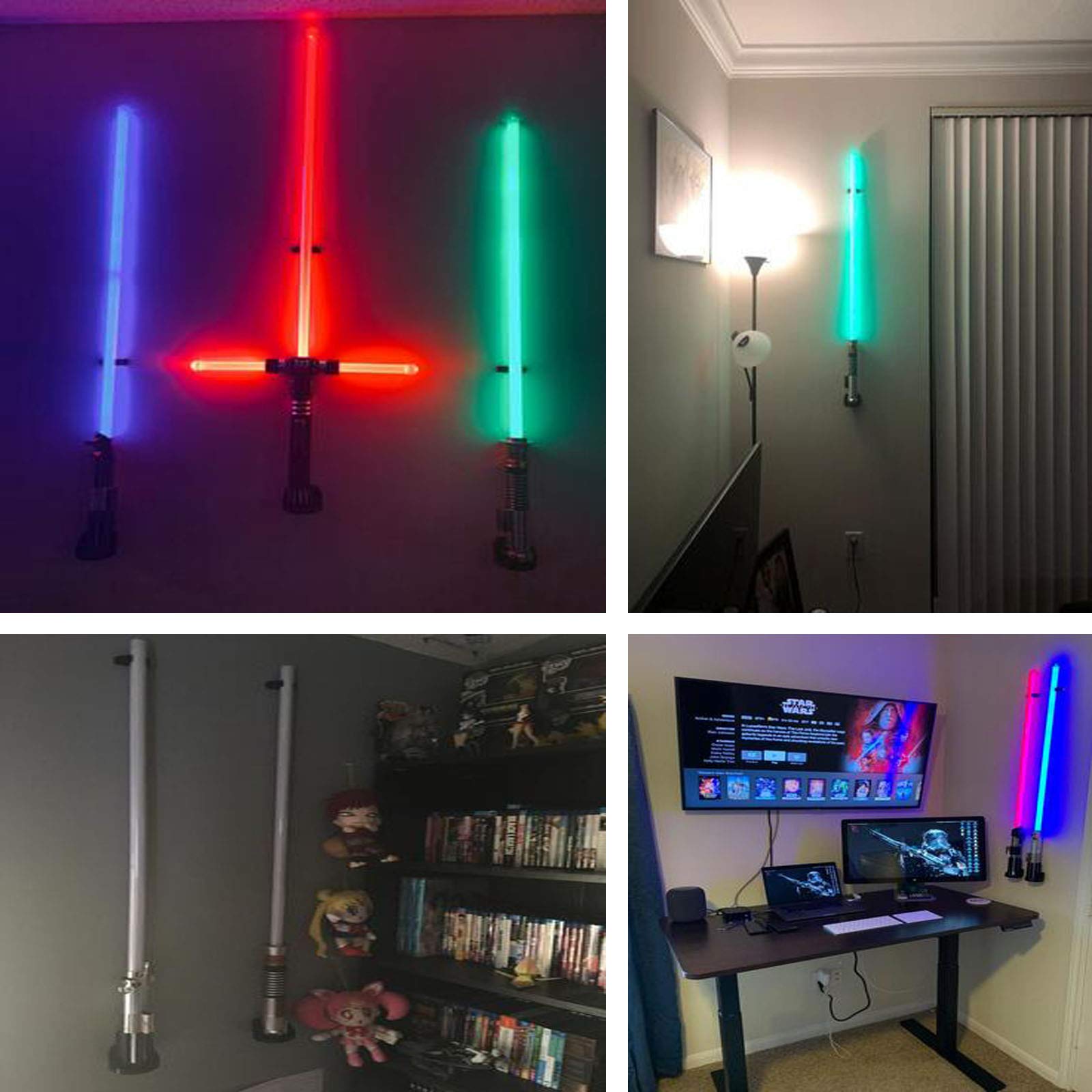 Buy 2 Piece Lightsaber Wall Mount lightsaber hanger lightsaber stand