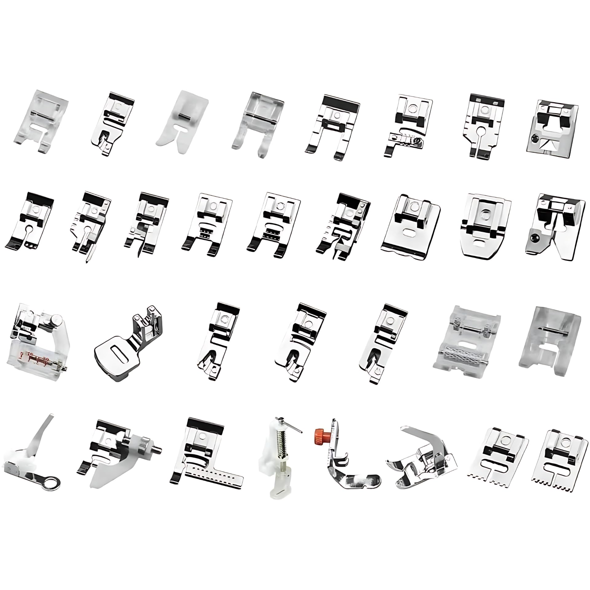 32Pc Sewing Machine Accessories Foot, Presser Foot Set Compatible with Brother Singer Janome Babylock Toyata New Home Elna