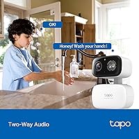 Vista 9 de Tapo Cámara de seguridad con cable 2K para interiores y exteriores, monitoreo de bebé, detección de llanto de personas y bebés, seguimiento