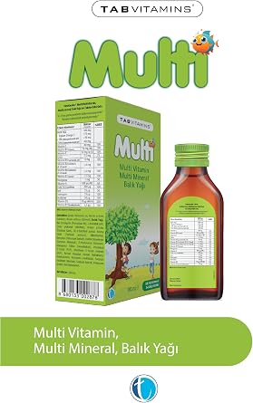 TABVITAMINS Multi Multivitamin Multimineral Balık Yağı Şurup (2 paketi)