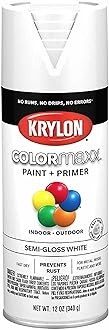Krylon K05580007 COLORmaxx Spray Paint, Aerosol, White