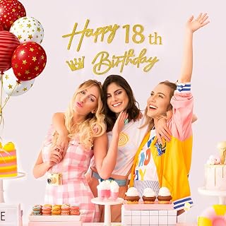 Gold Happy Birthday Sign with 0-9 Numbers for Backdrop Felt Letters | Reused Large Banner Signs with 2 Sets of 0-9 Custom Age for Kids Women Birthday Backdrop Balloon Arch Party Decorations
