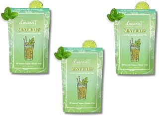 Frozen Cocktail Drink Mix - Each Bag Makes 10 Slushies - Mint Julep Drink Powder Pouches for Alcohol - All Natural Low Sugar Mixer, No Blender Needed, 3 Pack