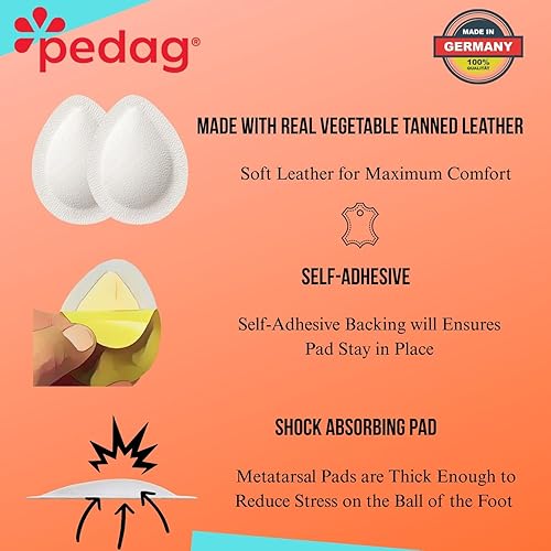 Miniatura 5 de Pedag Drop  Fabricado en Alemania  Almohadillas metatarsianas  Anatómicamente correcto  Soporte de arco metatarsiano  Cuero bronceado vegetal