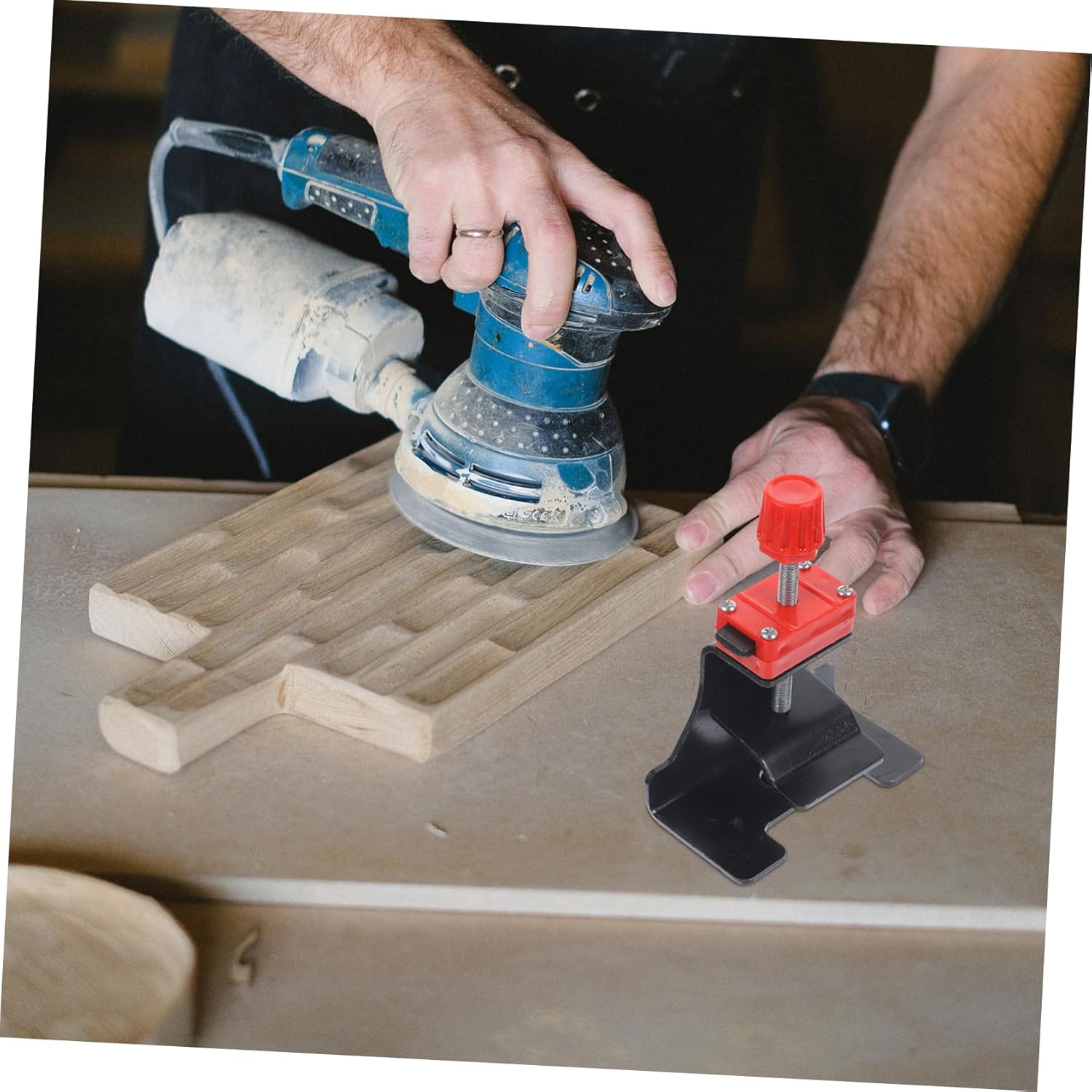 DOITOOL 4pcs Professional Tile Leveler Foldable Tile Height Adjuster Riser Lift Leveler Locator Tiling Tool