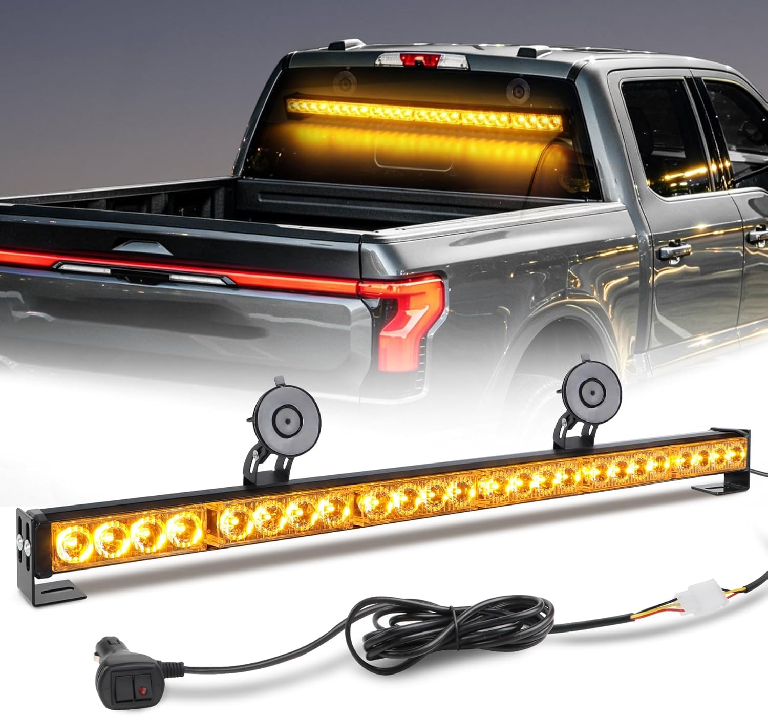 Luces estroboscópicas de emergencia, luces de advertencia direccionales, barra de flash, asesor de tráfico, seguridad LED para kit de cableado de ventana trasera