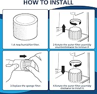 Vista 6 de Paquete de 16 filtros de repuesto para humidificador de llenado superior para LEVOIT Classic160, Dual150, Dual200S, Classic300(S), LV600S