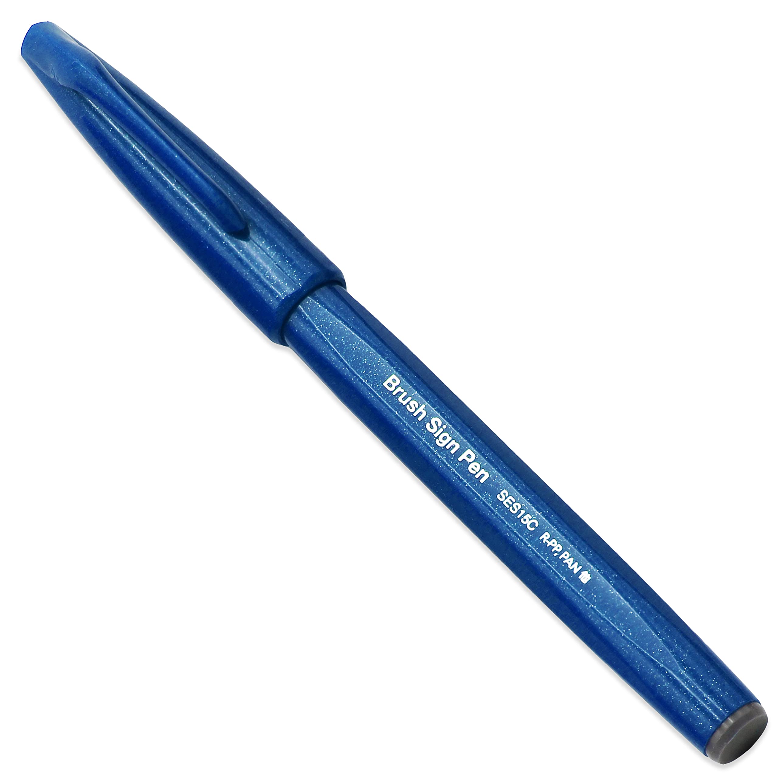 Pentel SES15C pisak pędzelkowy, końcówka z włóknem, fajne odcienie, zestaw 6 sztuk, w pudełku prezentowym