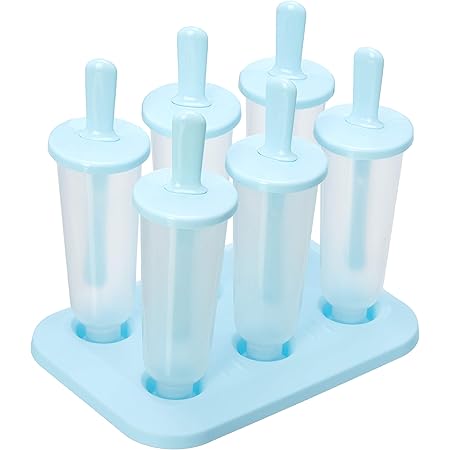 Popsicle Molds Set - 100% BPA Free - 6 Ice Pop Molds Maker(Blue)