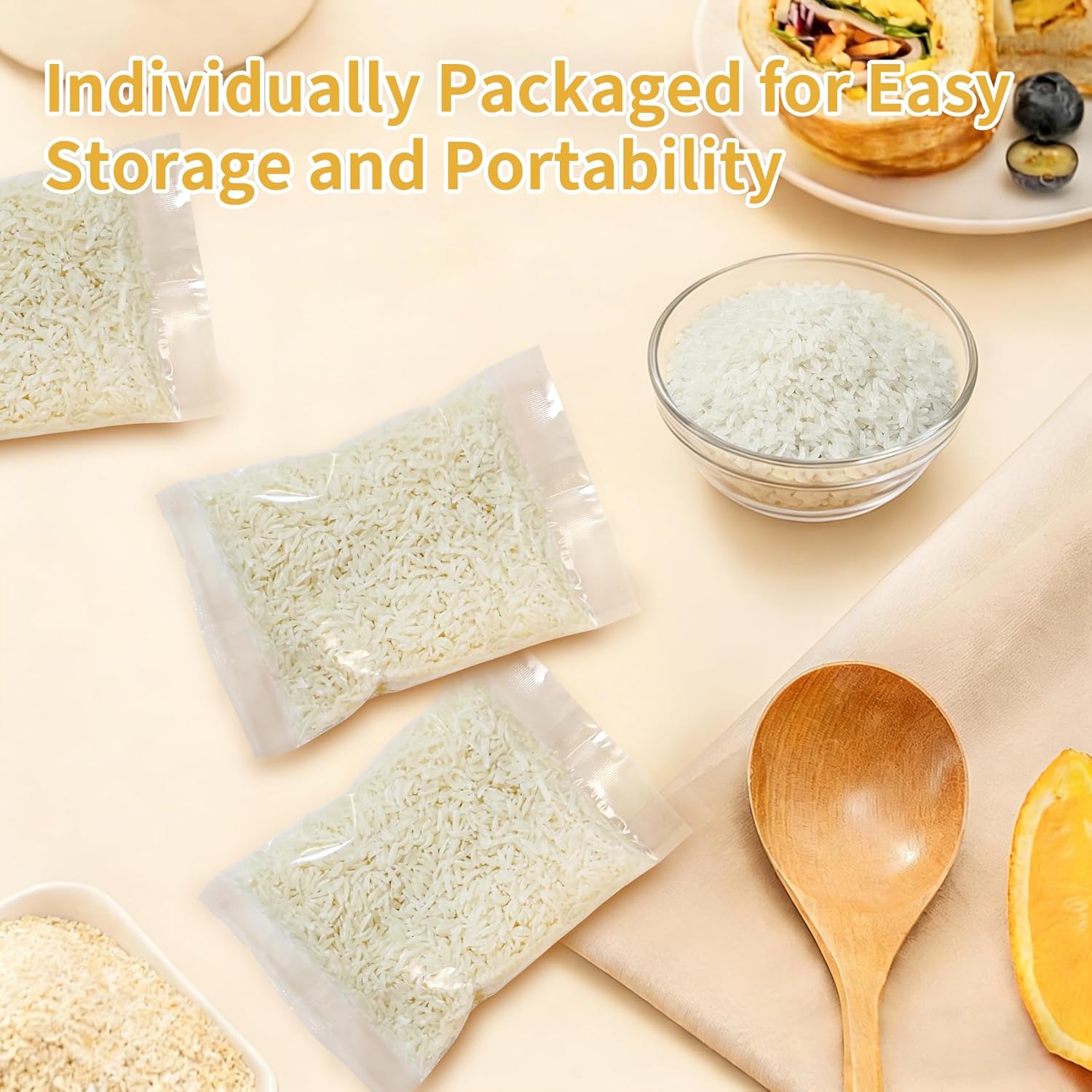 VOLO VERO Dried Konjac Rice, Shirataki Rice, 10 Individual Packs, Vegan, Gluten-Free, Sugar-Free, Non-GMO, Low Fat, Quick-Cooking Healthy Rice Alternative for Stir-Fries, Sushi & Meals