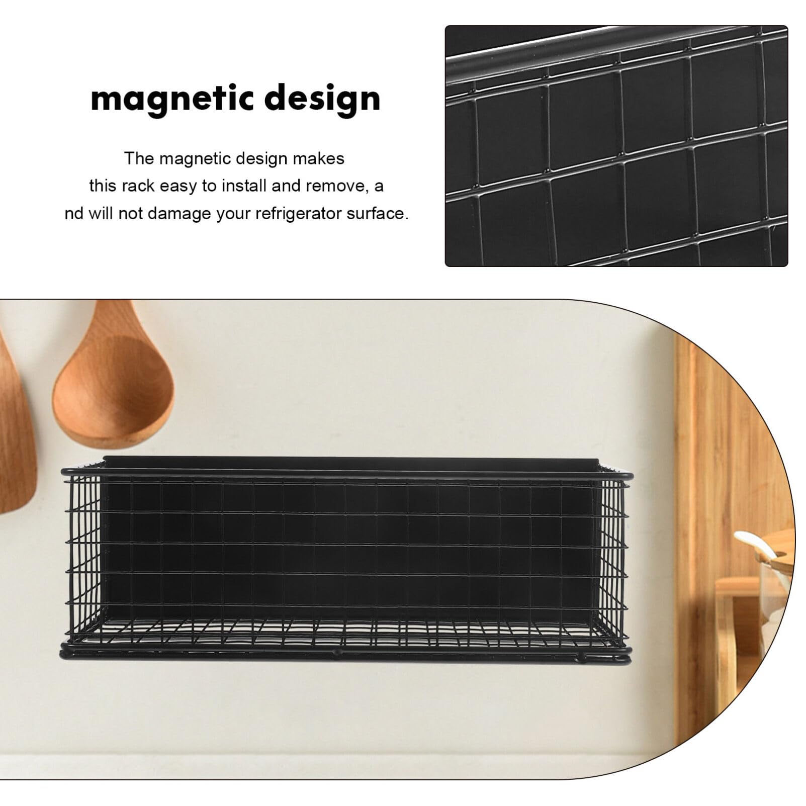 UPKOCH Organizzatore Magnetico per Spezie da Frigorifero Mensola Metallo con Forte Adesione Facile Installazione per Cucina e Spazi Metallici