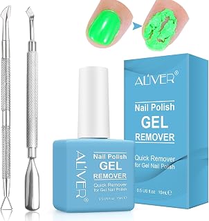 Nail Polish Remover, Gel Polish Remover for Nails with Cuticle Pusher and Nail Polish Scraper, Remove Gel Nail Polish Fast in 2-5 Minutes, No Need For Foil, Soaking Or Wrapping