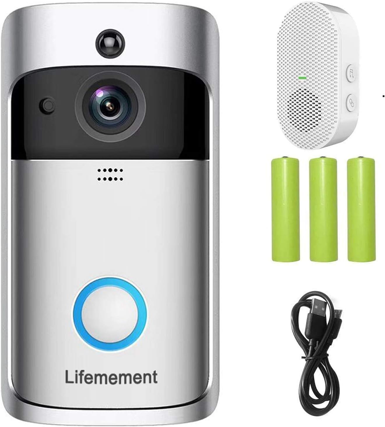 Wireless Doorbell WiFi Video Doorbell 720P HD Smart Security Camera Doorbell with Realtime Push Alerts Watchdog Surveillance System Night Vision