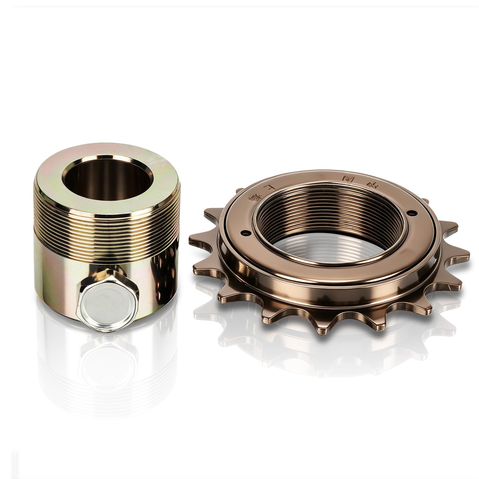 equlup Freewheel Adapter Kit, 16T Freewheel with 20mm Adapter Easy Installation Threaded Type Freehub Replacement Parts for Electric Tricycles Motorcycles Karts