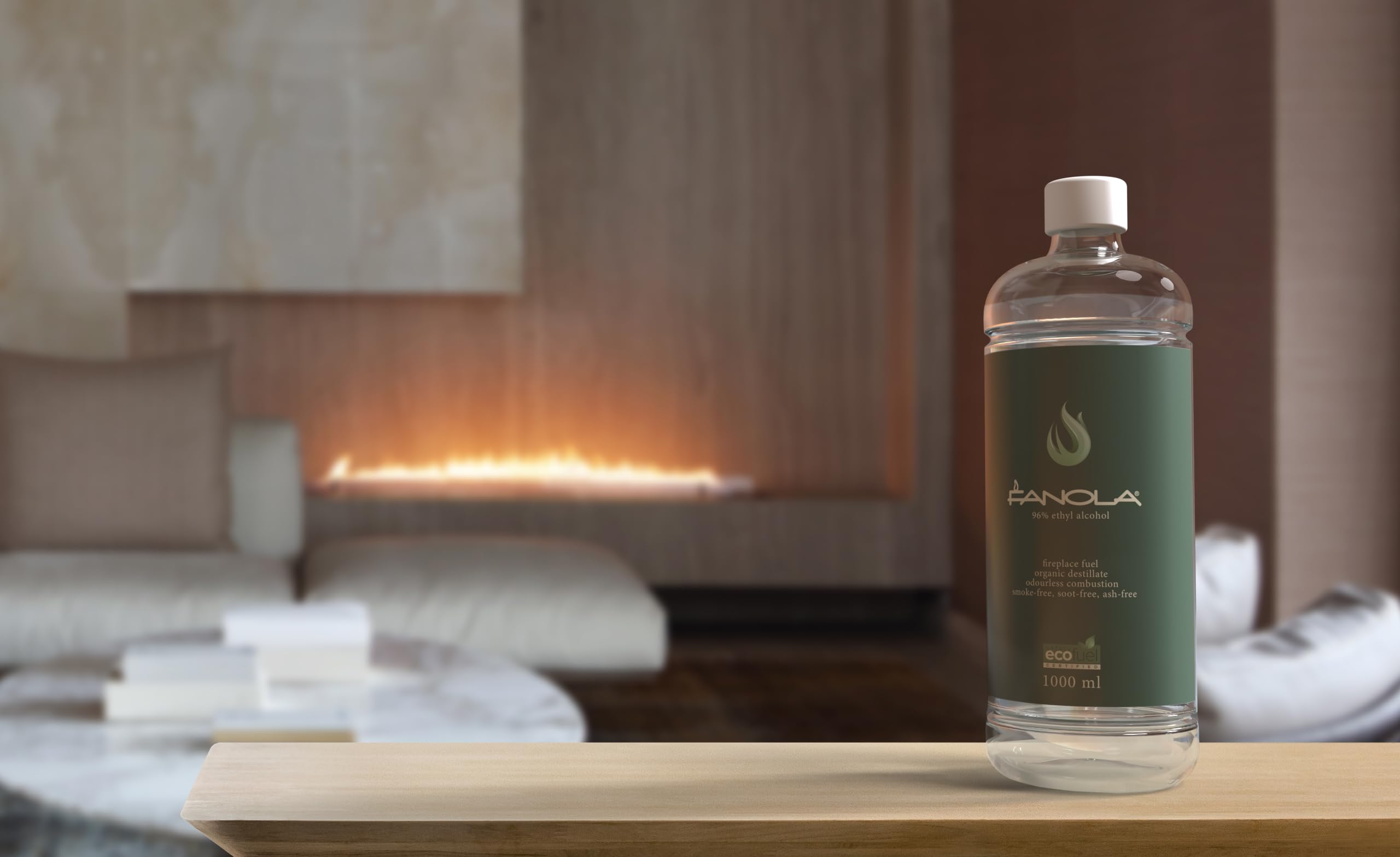Planika Fanola Premium płyn paliwowy z bioetanolu do stosowania w kominkach, palnikach, piecach, zrównoważony, pochodzenie roślin, bez dymu, 12 x 1 l