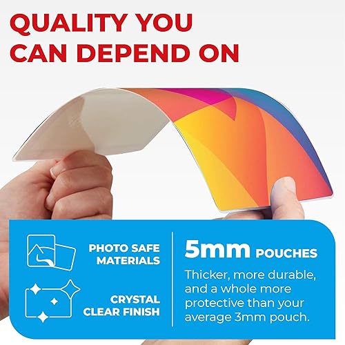 Miniatura 4 de Paquete variado de bolsas de laminación de 5 mil (150 unidades) y tamaño de foto de 5.3 x 7.2 pulgadas (100 unidades)