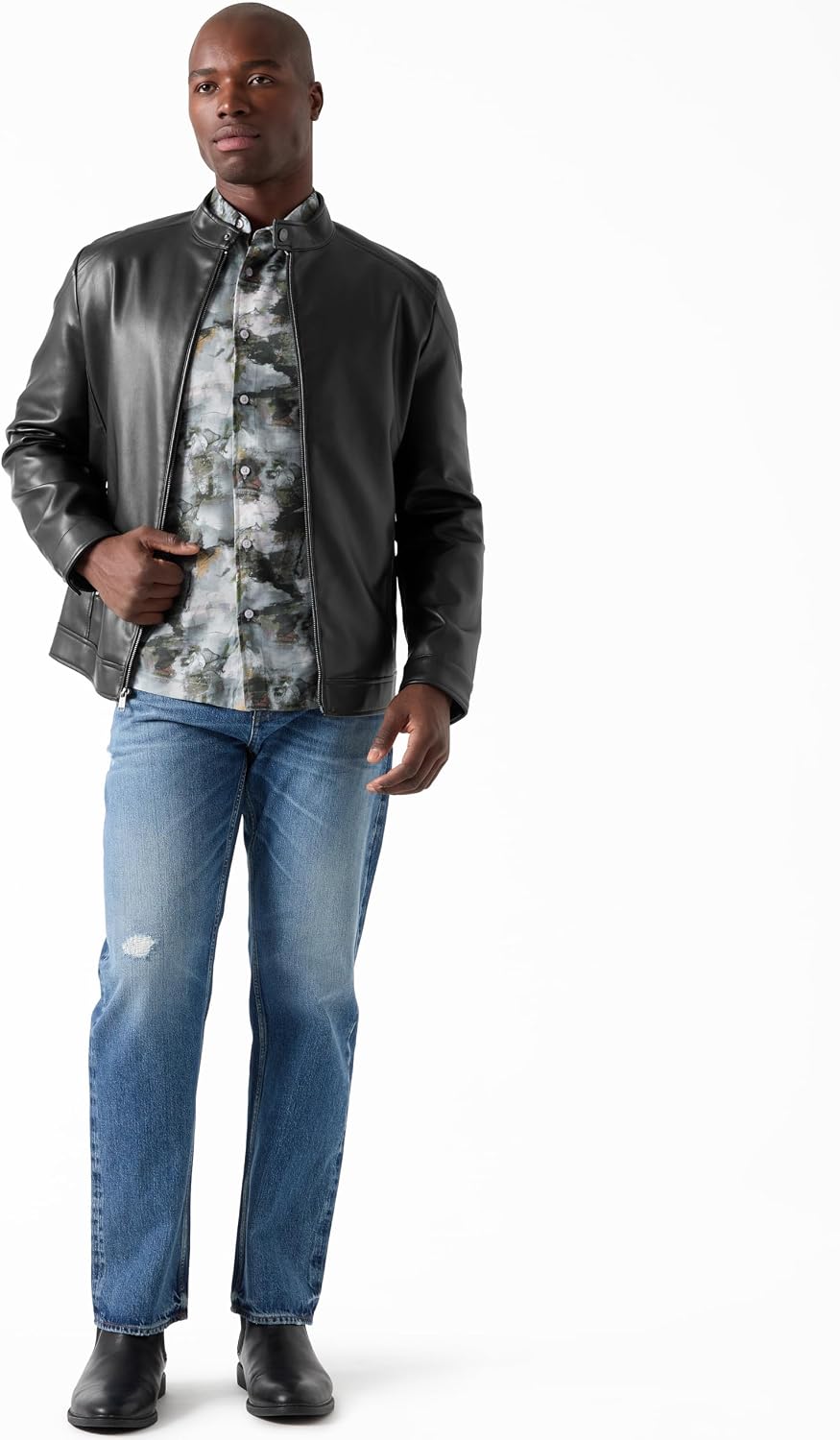 GUESS Men's Evan Zipped Biker