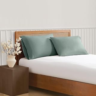 TRULY SOFT Green Solid Sage Standard Pillowcase Pair, Solid Color Themed, Oeko-TEX Certified Confidence