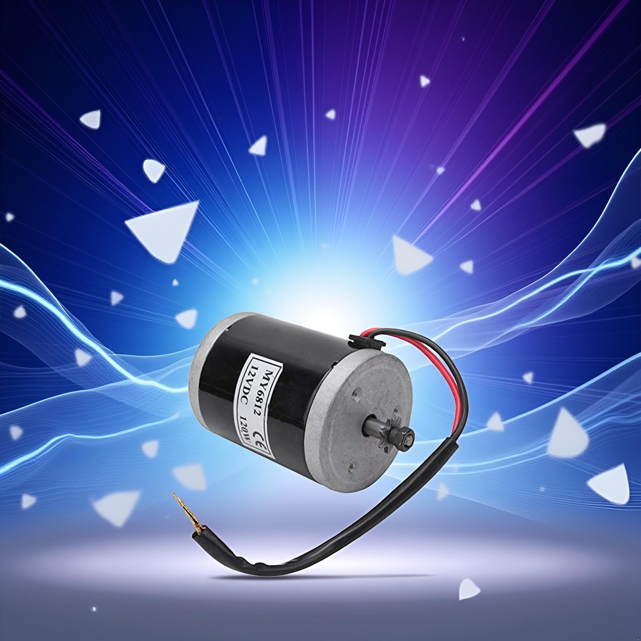 Motor Eléctrico Cepillado, Motor Cepillado Pequeño De Alta Velocidad De 12 V 120 W, Motor De Engranaje De CC De Imán Permanente Con Polea De Correa Para Scooters Eléctricos, Bicicletas Eléctricas