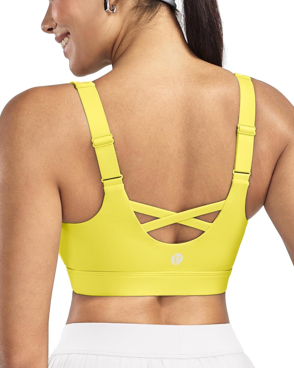 RUNNING GIRL Sports Bras for Women High Support, Adjustable Straps High Impact Sports Bras with Sewn in Pads Workout Bra