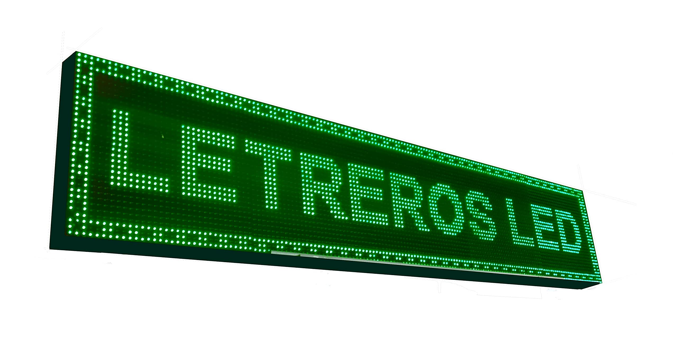 Letrero LED programable - Cartel publicitario LED - Display programable - Verde - 160*32 cm - Interior/Exterior - Funcional