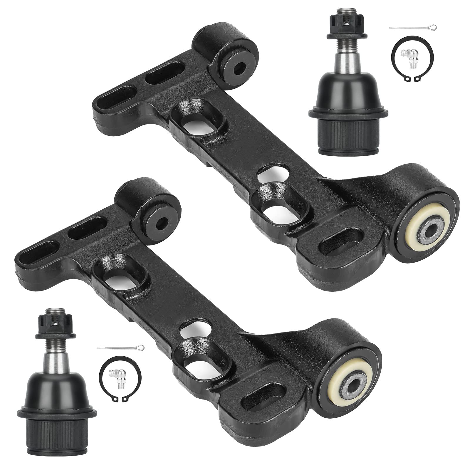 Youxmoto Front Lower Control Arm Support Bracket Suspension Kit Fit for Chevrolet Trailblazer, Fit for GMC Envoy 2002-2009, Fit for Buick Rainier 2004-2007, Bravada 2002-2004, with Ball Joint - 4 pcs