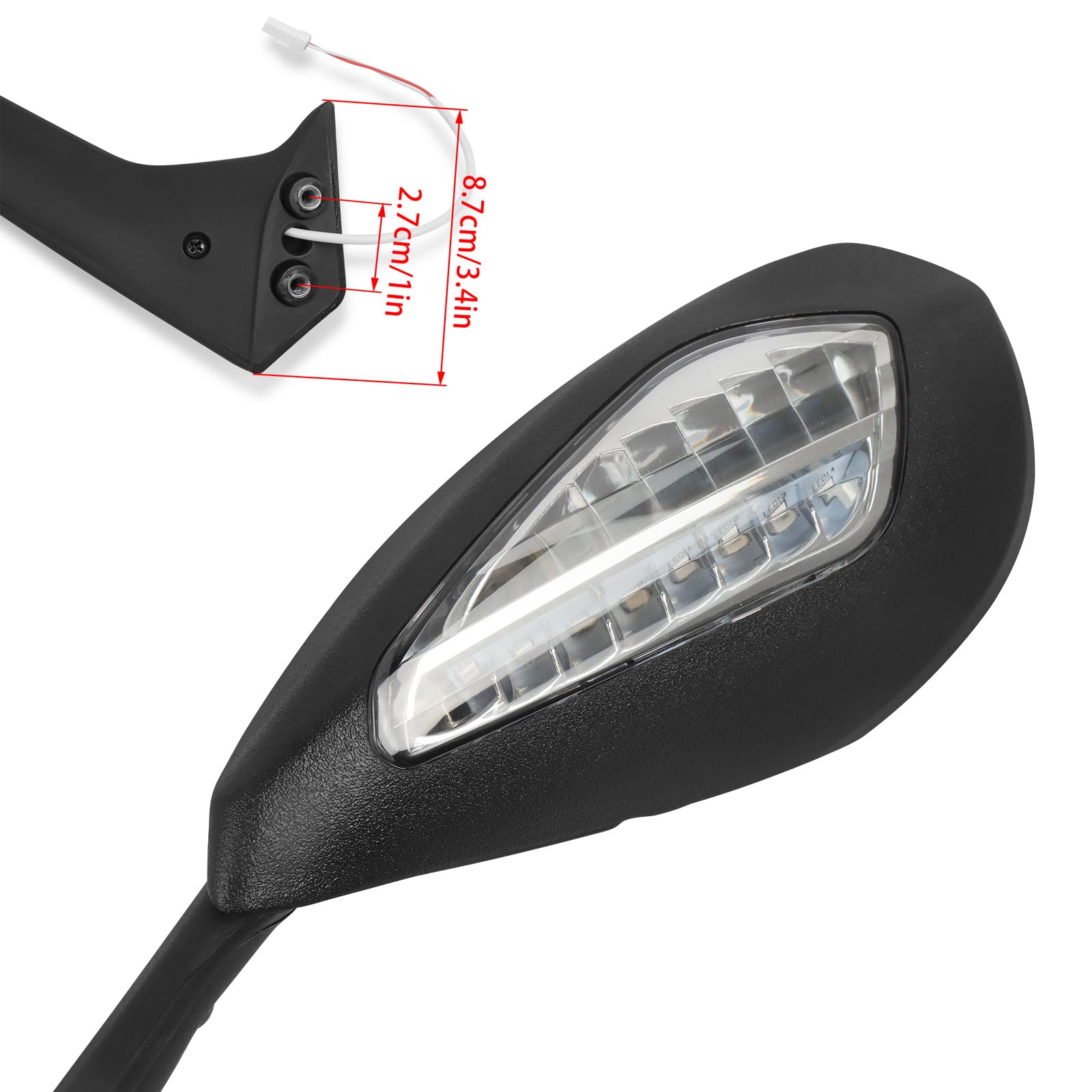 Amazon.com: HAONEL Side Rearview Mirror with Turn Signal Light
