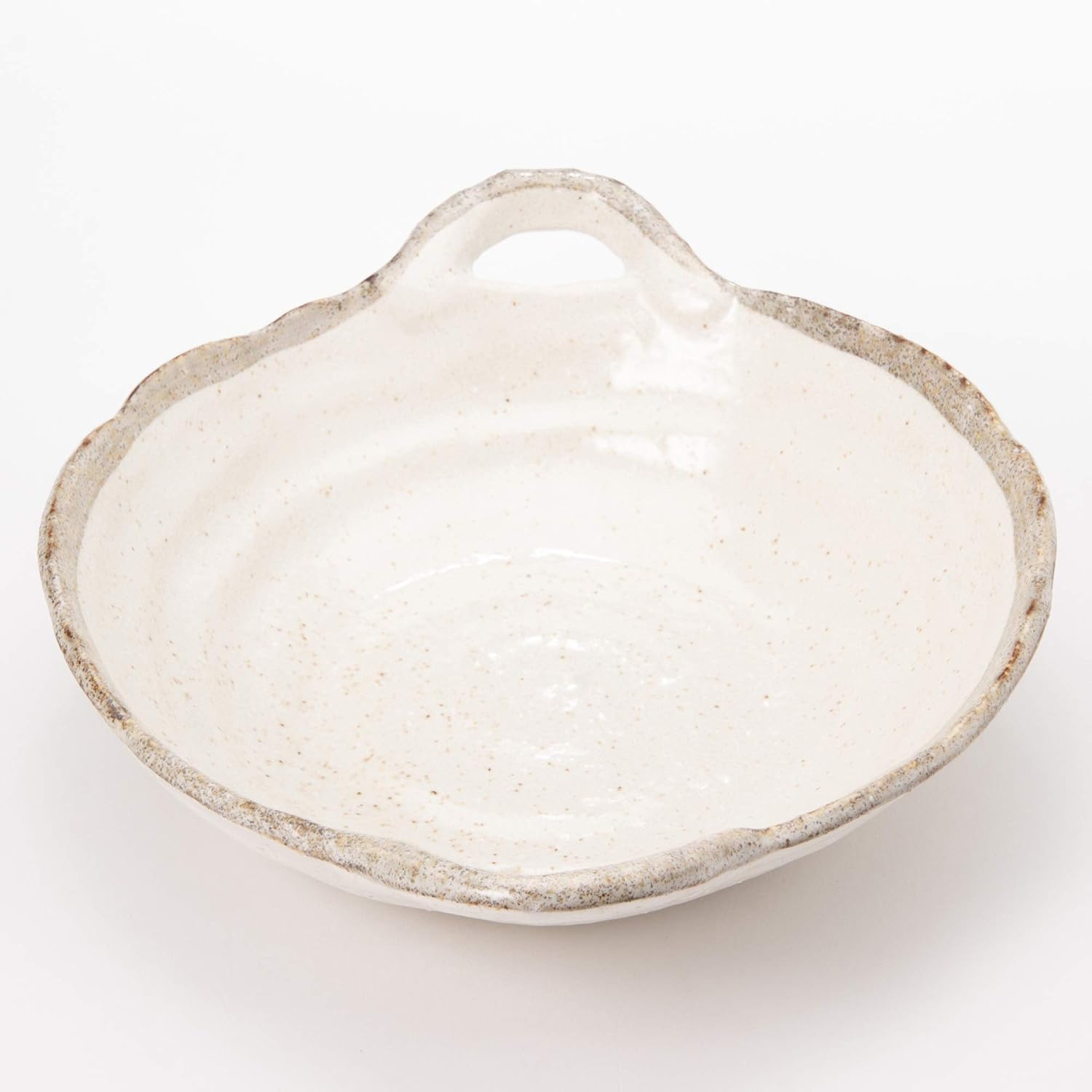 かじゅあるらいふ(Kakuni) Mino Ware K72055 White Karatsu Double Handed Bowl