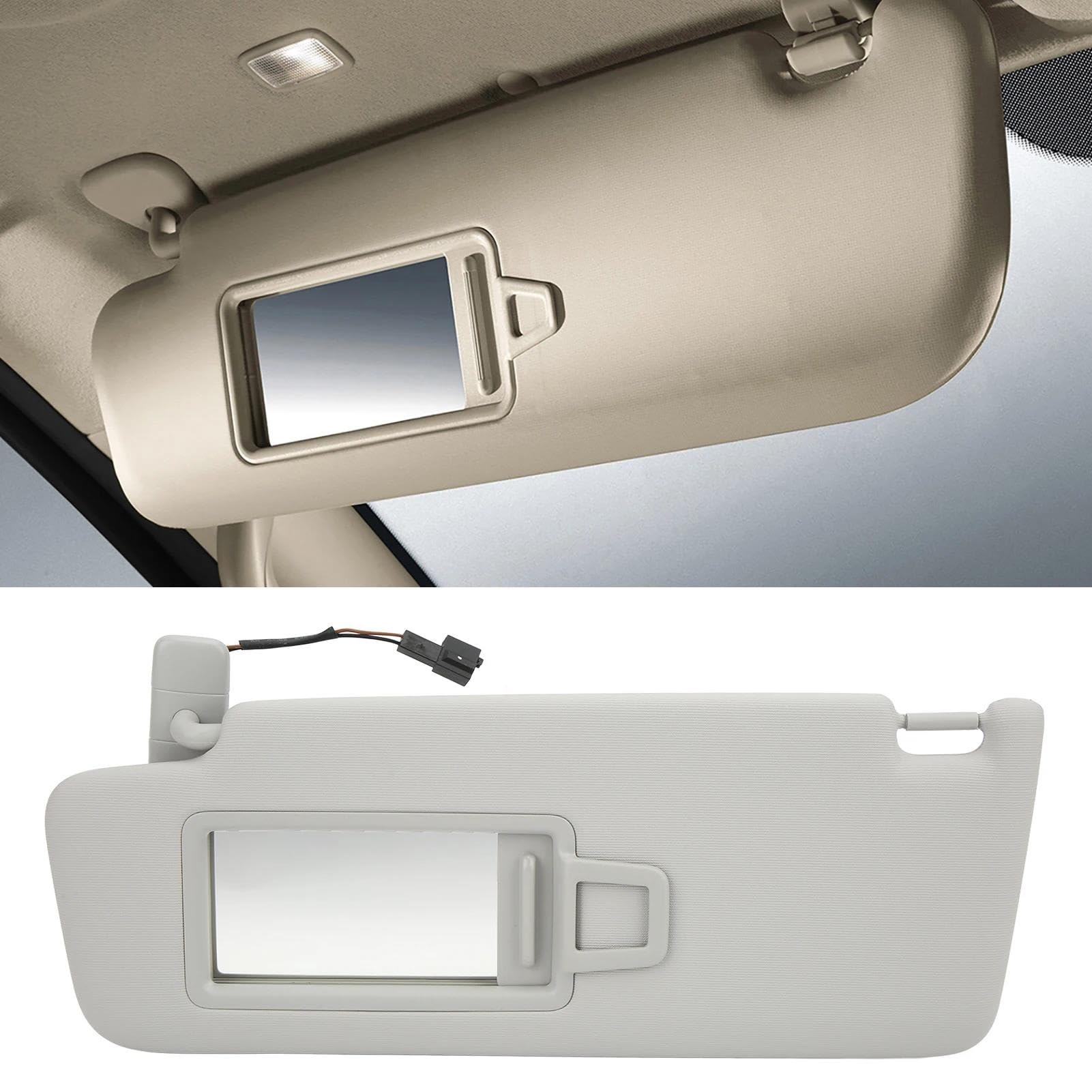 Panel Visera Interior Delantera Izquierda Coche con Espejo Maquillaje 5GG857551 para VW para Golf 7 MK7 2014-2017