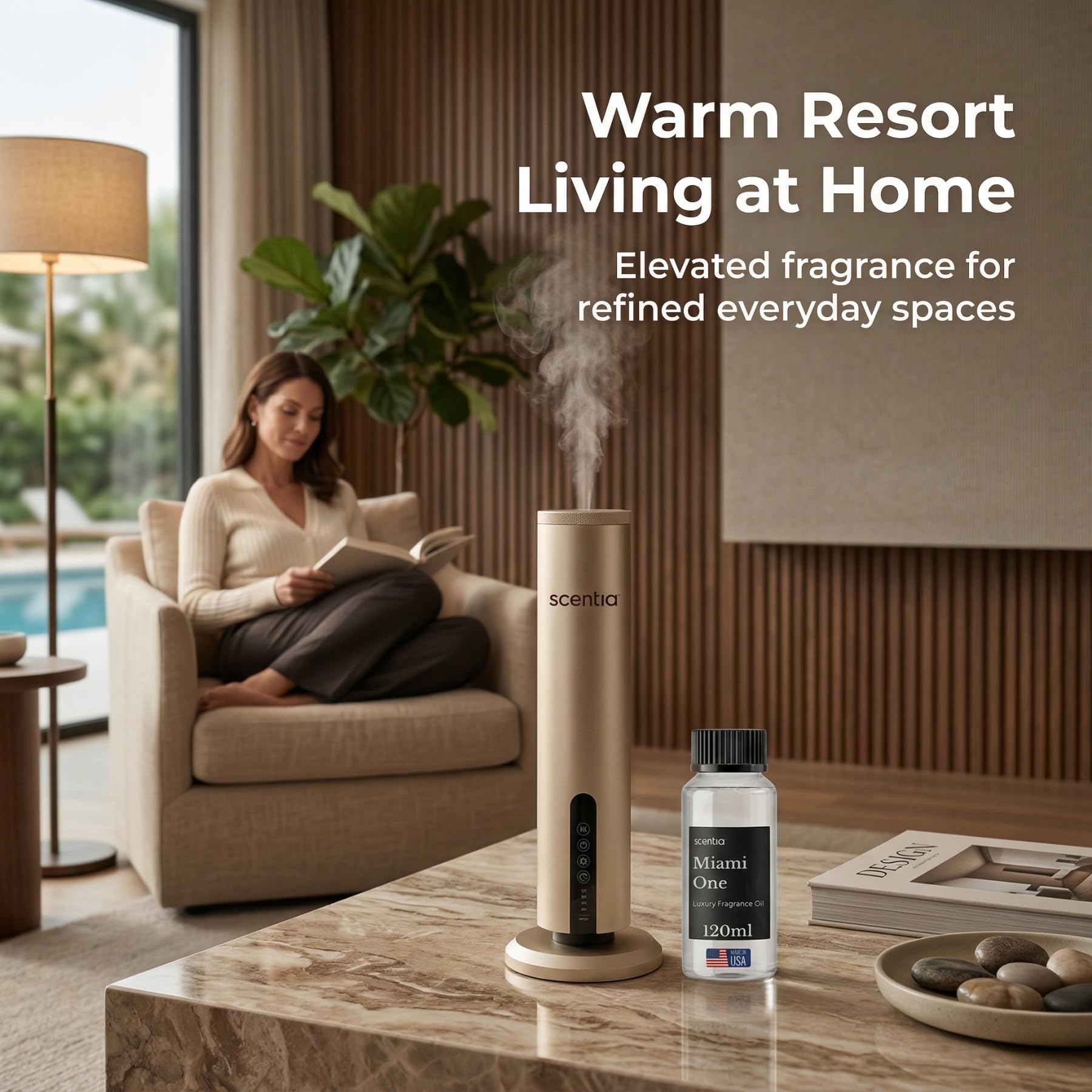 Miami One - Recambio de aceite difusor de 120 ml, inspirado en One Hotel