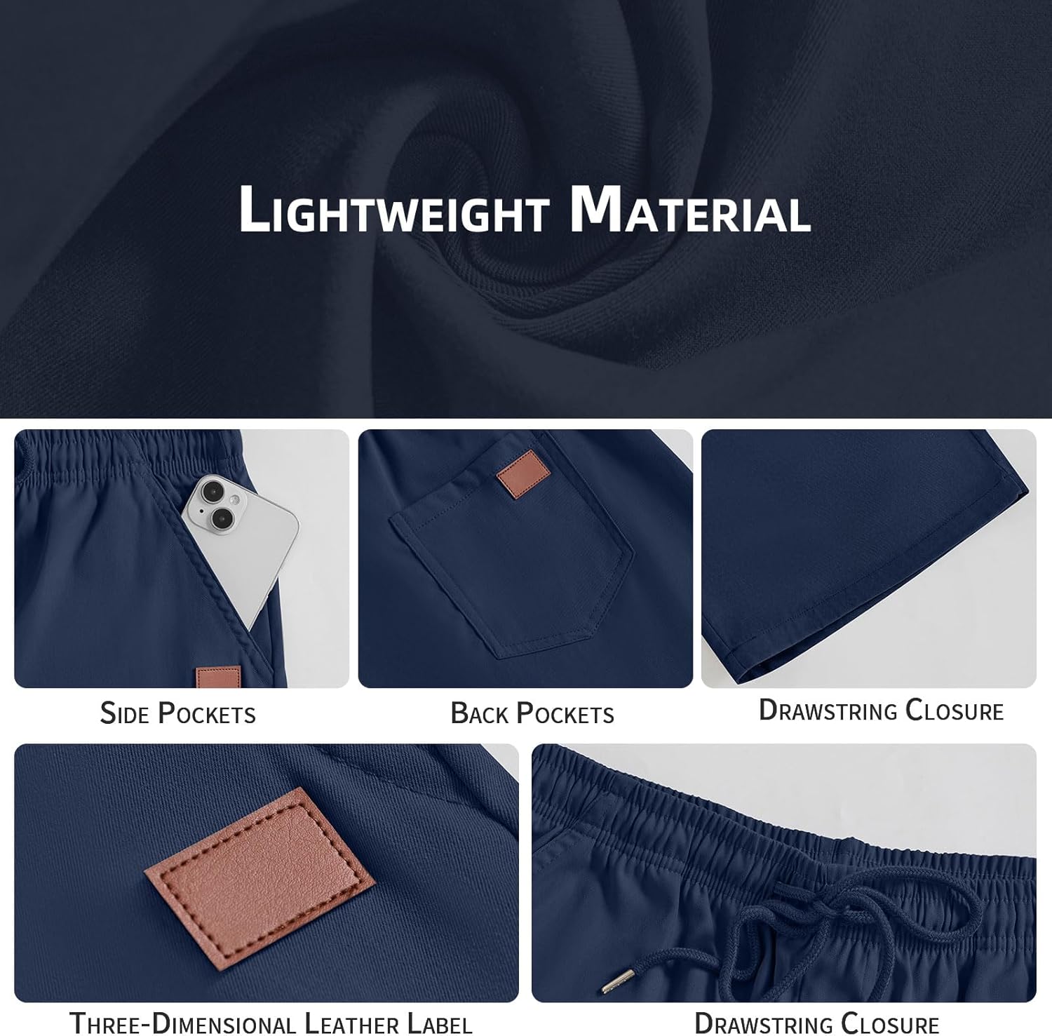 Men's Casual Jogger Shorts Elastic Waist Cargo Shorts Relaxed Fit SweatShorts Running Workout Sport Twill Shorts - Image 5