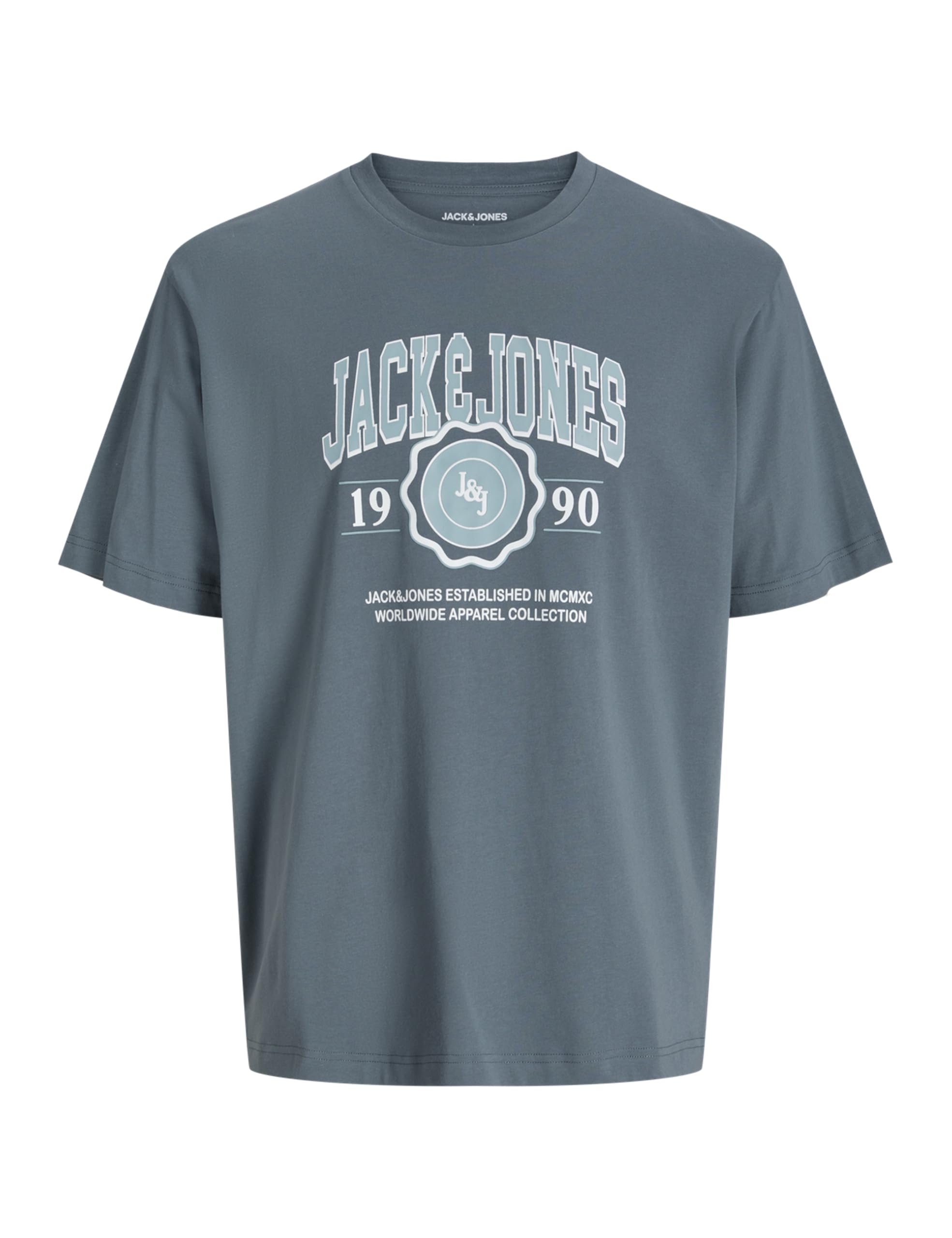 JACK & JONES Jjmako Tee SS Crew Neck, Stormy Weather, S