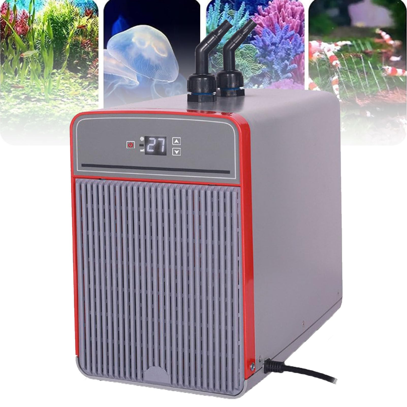 Refroidisseur d'aquarium pour réservoirs de 42 gallons, système de refroidissement à eau avec pompe, compresseur de réfrigération silencieux pour aquariums d'eau douce et d'eau salée