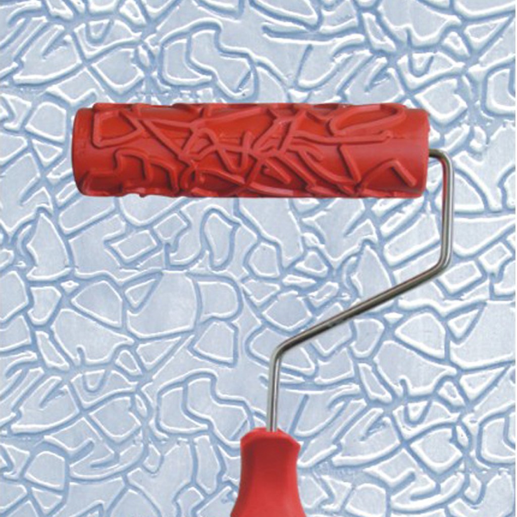17,8 cm Strukturiertes Farbroller-Set für DIY-Wandkunst, 4-teiliges Malerwalzen für Heimdekoration, Farbroller-Kit für einfache Oberflächengestaltung, ideal zum Basteln und Renovieren