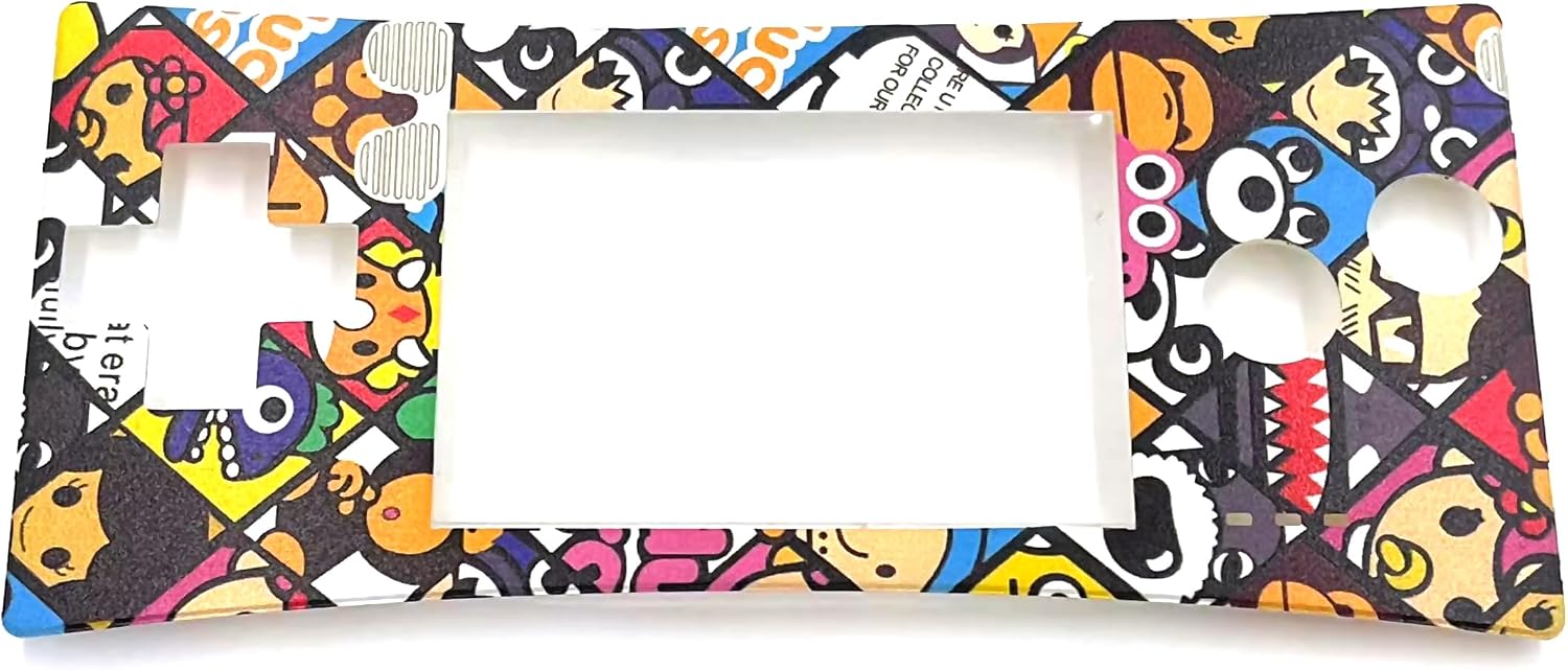 New for GBM Extra Faceplate Replacement Colorful Cartoon Top Shell, for Gameboy Micro Handheld Console, Custom Little Animals Edition Face A Protective Cover Plate Screen Lens Accessories