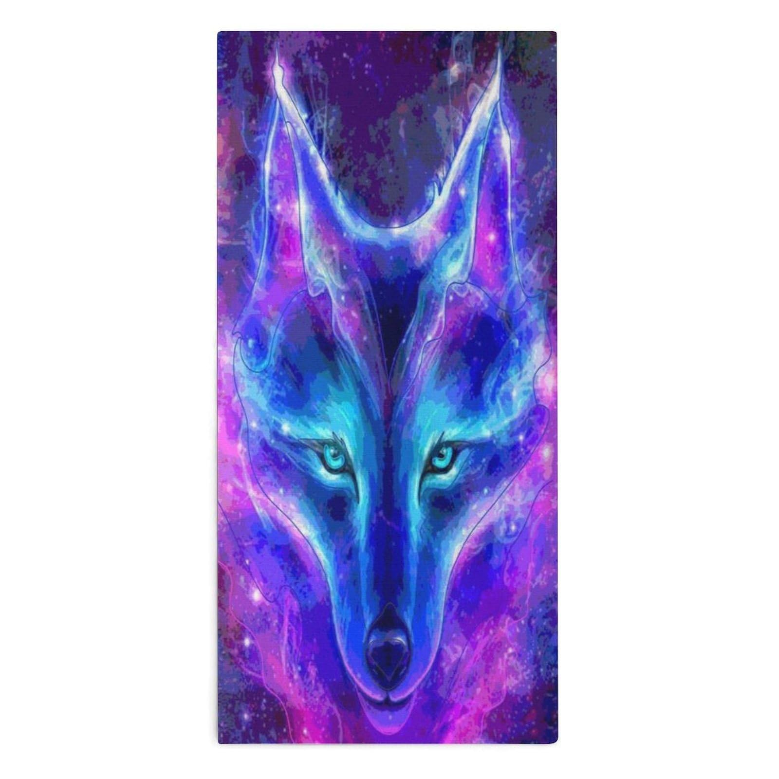 TXFBTRFSA The Wolf in A Galaxy Hand Towels for Adult Face Towel Bath Beach Swim Accessories