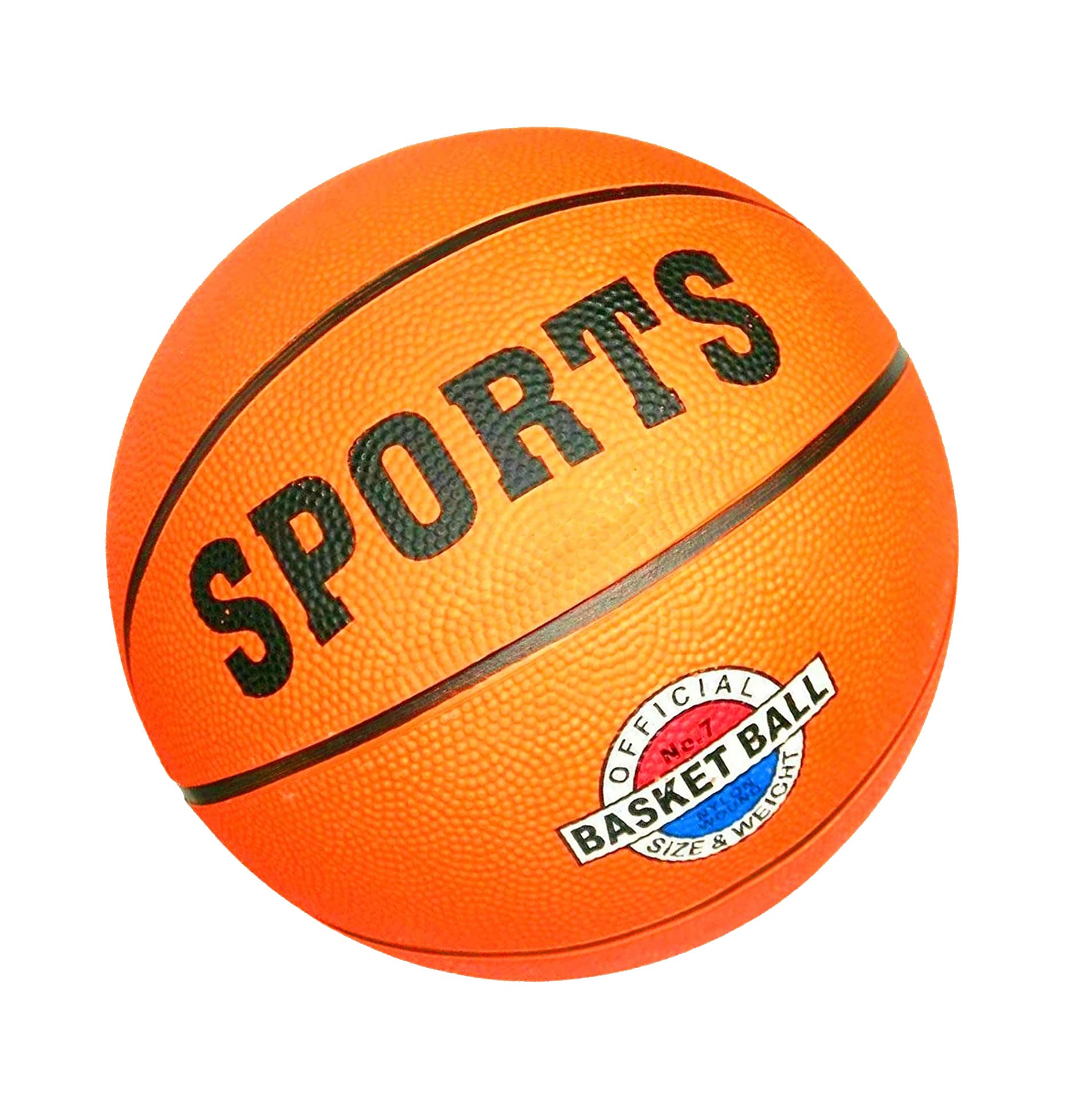 HTUK Basketball Size 7 Indoor Outdoor Game Training Non-Slip Surface Orange High Durability Good Grip Rubber, Suitable For Children Men Women
