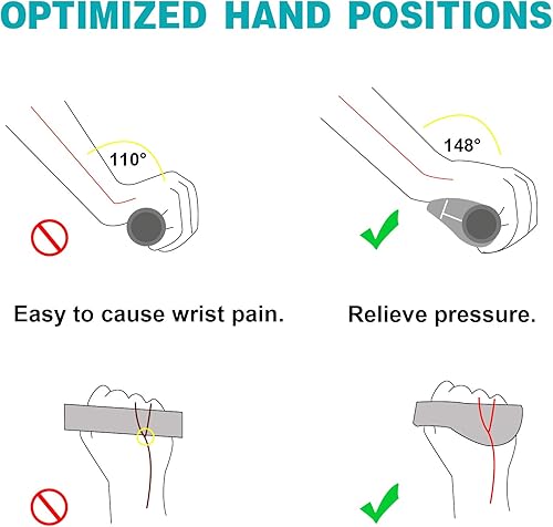 Miniatura 5 de TRELC Protector antideslizante para manillar de bicicleta bicicleta de montaña bicicleta de carretera bicicleta plegable negro  gris